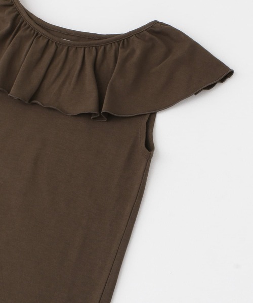 URBAN RESEARCH Sonny Label（アーバンリサーチサニーレーベル）の「フリルTシャツ（Tシャツ/カットソー・レディース・ブラウン/グレー系その他/ブラック・FREE）」の17枚目の写真