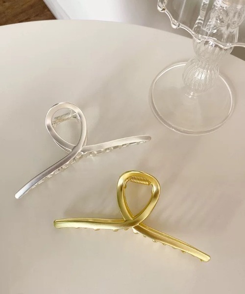 LAC-VERT（ラック・ヴェール）の「メタルマットバンスクリップ（バレッタ/ヘアクリップ・レディース・シルバー/ゴールド・FREE）」の2枚目の写真