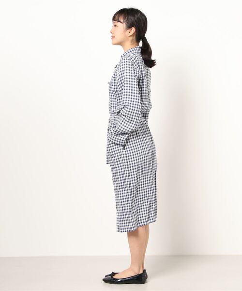 Cz55 B アニエスベー のファッション シャツワンピース セール Agnes ヴィシーチェックシャツワンピース シャツワンピース Agnes ワンピース ドレス Robe