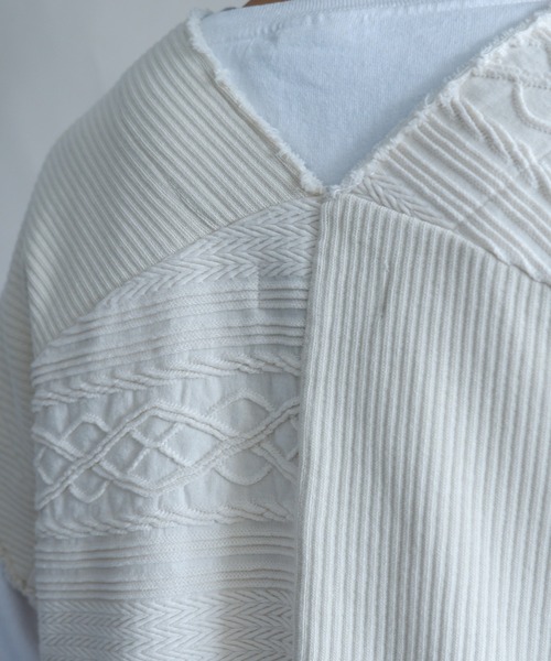 MANASTASH（マナスタッシュ）の「MANASTASH/マナスタッシュ　W's PATCHWORK VEST　パッチワークベスト（ベスト・レディース・ブラック/ナチュラル・MEDIUM）」の3枚目の写真