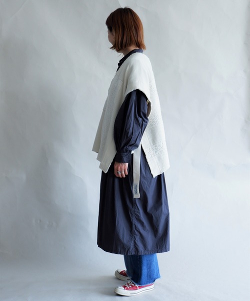 MANASTASH（マナスタッシュ）の「MANASTASH/マナスタッシュ　W's PATCHWORK VEST　パッチワークベスト（ベスト・レディース・ブラック/ナチュラル・MEDIUM）」の7枚目の写真