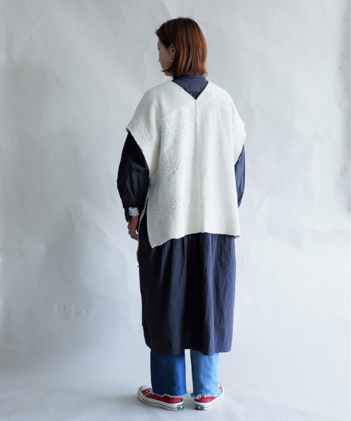 MANASTASH（マナスタッシュ）の「MANASTASH/マナスタッシュ　W's PATCHWORK VEST　パッチワークベスト（ベスト・レディース・ブラック/ナチュラル・MEDIUM）」の12枚目の写真