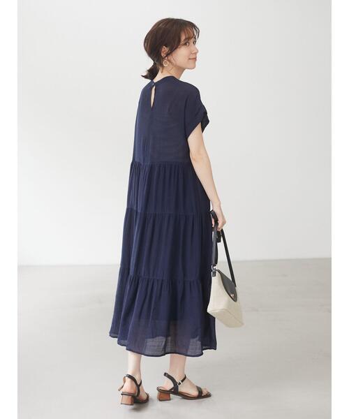 ELENCARE DUE(エレンカーレデュエ)の「・ELENCARE DUE スラブティアードワンピース*(ワンピース・レディース・ブラック/ネイビー/ピンク/ライトベージュ・FREE)」の17枚目の写真