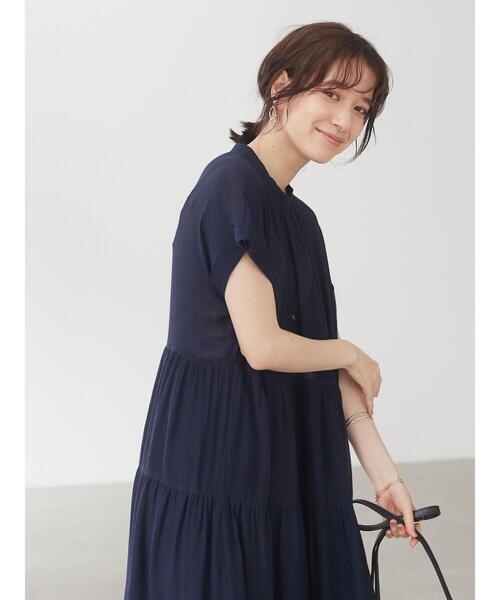 ELENCARE DUE(エレンカーレデュエ)の「・ELENCARE DUE スラブティアードワンピース*(ワンピース・レディース・ブラック/ネイビー/ピンク/ライトベージュ・FREE)」の13枚目の写真