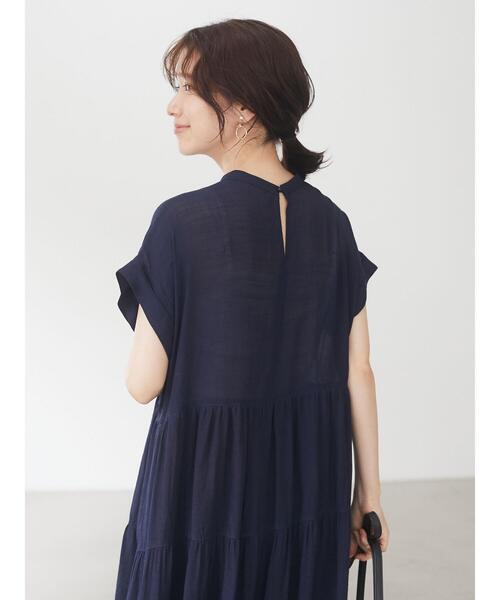 ELENCARE DUE(エレンカーレデュエ)の「・ELENCARE DUE スラブティアードワンピース*(ワンピース・レディース・ブラック/ネイビー/ピンク/ライトベージュ・FREE)」の11枚目の写真