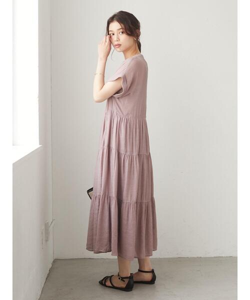 ELENCARE DUE(エレンカーレデュエ)の「・ELENCARE DUE スラブティアードワンピース*(ワンピース・レディース・ブラック/ネイビー/ピンク/ライトベージュ・FREE)」の14枚目の写真