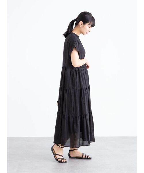 ELENCARE DUE(エレンカーレデュエ)の「・ELENCARE DUE スラブティアードワンピース*(ワンピース・レディース・ブラック/ネイビー/ピンク/ライトベージュ・FREE)」の12枚目の写真