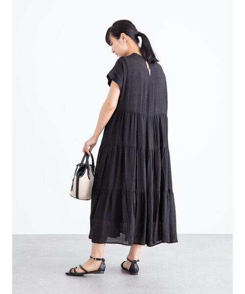 ELENCARE DUE(エレンカーレデュエ)の「・ELENCARE DUE スラブティアードワンピース*(ワンピース・レディース・ブラック/ネイビー/ピンク/ライトベージュ・FREE)」の10枚目の写真