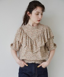 flower frill blouse/フラワーフリルブラウス