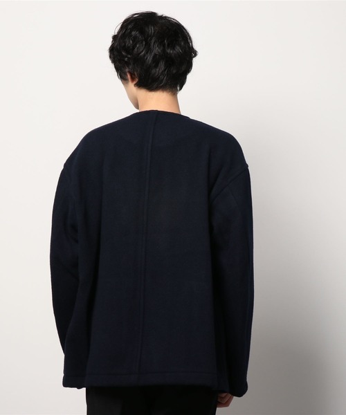 DANTON ダントンノーカラージャケット ネイビー DANTON（ダントン）の「DANTON/ダントン ウールカラーレス