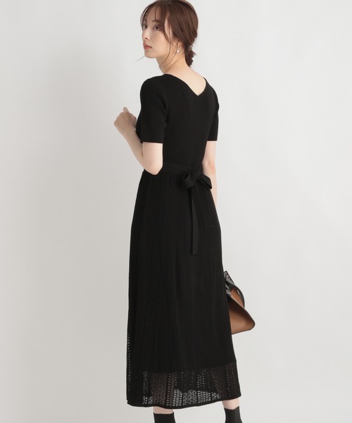 Andemiu（アンデミュウ）の「スカシガラフレアニットワンピース217919（ワンピース・レディース・ブラック/ベージュ/ブルー・FREE）」の13枚目の写真