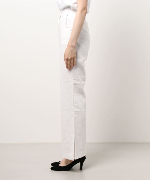 esutoreja(エストレジャ)の「ハイウエストリネンパンツ(その他パンツ・レディース・キナリ/ホワイト/ベージュ・M/S)」の4枚目の写真