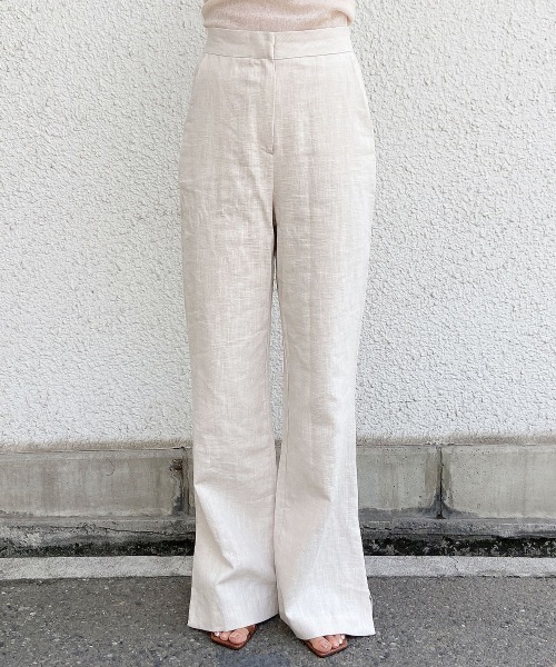 esutoreja(エストレジャ)の「ハイウエストリネンパンツ(その他パンツ・レディース・キナリ/ホワイト/ベージュ・M/S)」の14枚目の写真