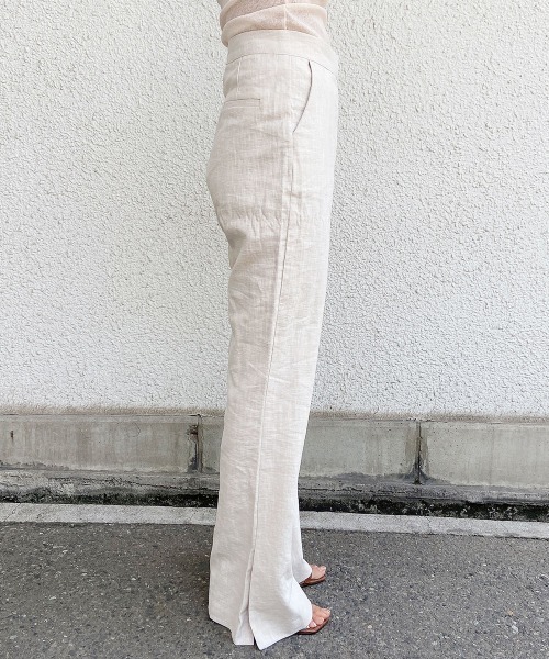 esutoreja(エストレジャ)の「ハイウエストリネンパンツ(その他パンツ・レディース・キナリ/ホワイト/ベージュ・M/S)」の15枚目の写真