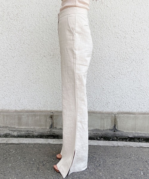 esutoreja(エストレジャ)の「ハイウエストリネンパンツ(その他パンツ・レディース・キナリ/ホワイト/ベージュ・M/S)」の16枚目の写真