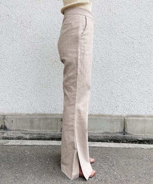 esutoreja(エストレジャ)の「ハイウエストリネンパンツ(その他パンツ・レディース・キナリ/ホワイト/ベージュ・M/S)」の19枚目の写真