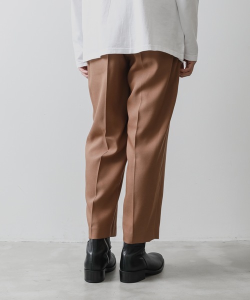 セール】W/RY/PE SERGE TAPERED TROUSERS（スラックス