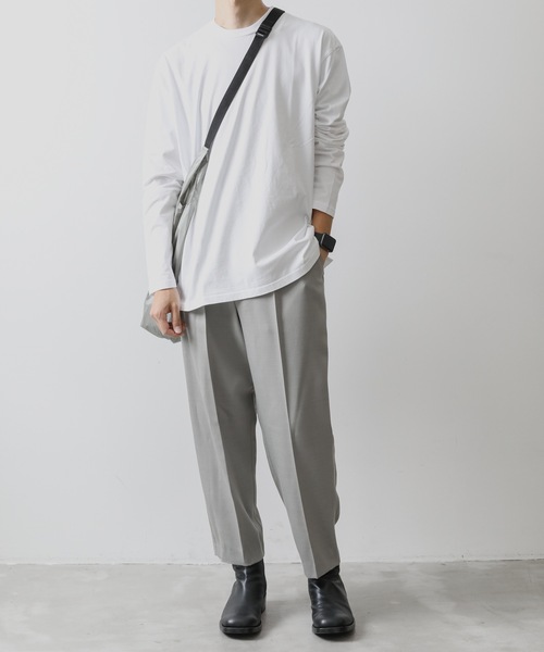 セール】W/RY/PE SERGE TAPERED TROUSERS（スラックス