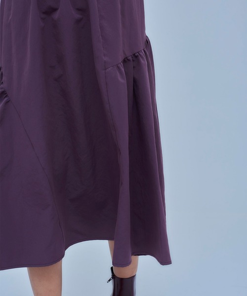 UNITED TOKYO（ユナイテッドトウキョウ）の「イレギュラーギャザーシャツワンピース（ワンピース・レディース・ブラウン/ブラック・1/2）」の13枚目の写真