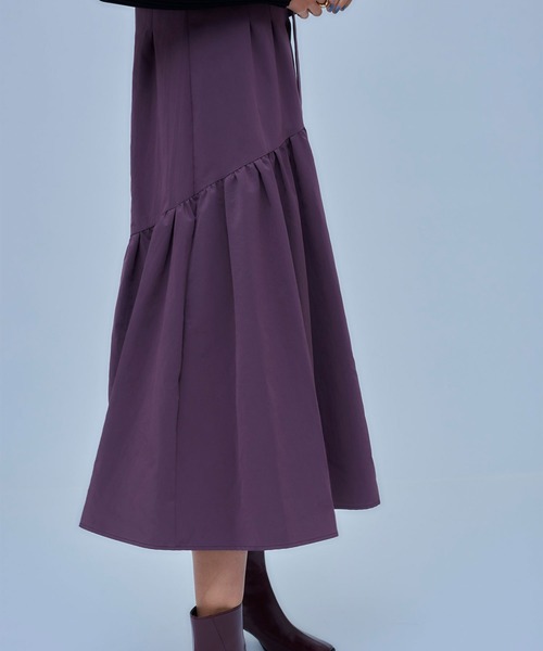 UNITED TOKYO（ユナイテッドトウキョウ）の「イレギュラーギャザーシャツワンピース（ワンピース・レディース・ブラウン/ブラック・1/2）」の14枚目の写真