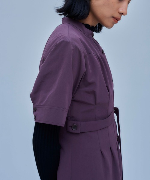 UNITED TOKYO（ユナイテッドトウキョウ）の「イレギュラーギャザーシャツワンピース（ワンピース・レディース・ブラウン/ブラック・1/2）」の9枚目の写真