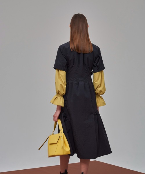 UNITED TOKYO（ユナイテッドトウキョウ）の「イレギュラーギャザーシャツワンピース（ワンピース・レディース・ブラウン/ブラック・1/2）」の18枚目の写真