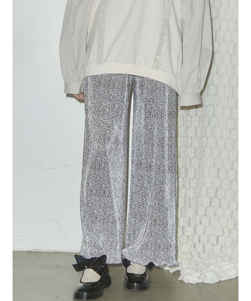 merry jenny（メリージェニー）の「floralメロウリラクシーパンツ（その他パンツ・レディース・チャコールグレー/ピンク/ブラウン/パープル・FREE）」の2枚目の写真