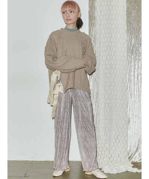 merry jenny（メリージェニー）の「floralメロウリラクシーパンツ（その他パンツ・レディース・チャコールグレー/ピンク/ブラウン/パープル・FREE）」の18枚目の写真