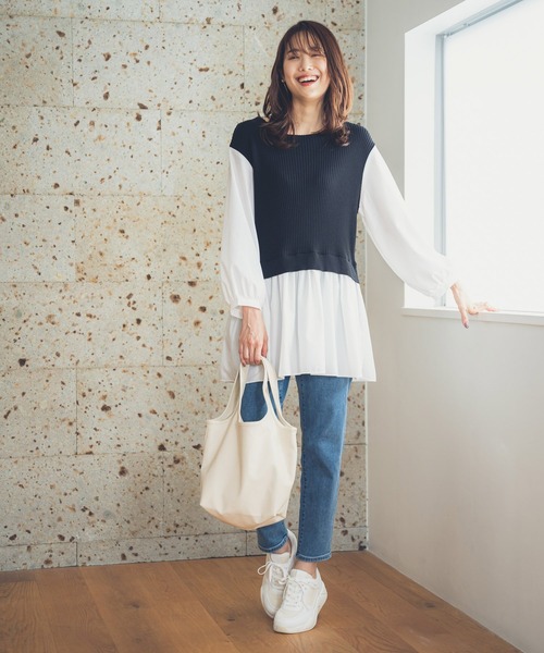 GLOBAL WORK（グローバルワーク）の「ウツクシルエットデニムスリム/954886（デニムパンツ・レディース・ブラック/ネイビー/サックスブルー/ダークグレー・SMALL/MEDIUM/LARGE/X-SMALL）」の13枚目の写真