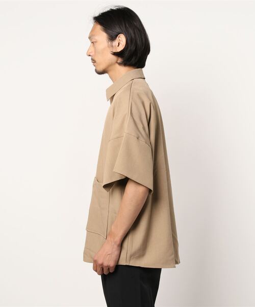 SUPERTHANKS（スーパーサンクス）の「【SUPER THANKS 】スーパーサンクス スラッシュショートスリーブシャツ（シャツ/ブラウス・メンズ・ベージュ/ライトベージュ・MEDIUM/LARGE/SMALL）」の3枚目の写真