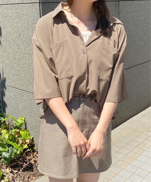 apres jour(アプレジュール)の「ポケット付きルーズシャツ【ZOZOTOWN限定アイテム】(シャツ/ブラウス・レディース・グリーン/ライトベージュ/モカ・フリー/X-LARGE)」の22枚目の写真