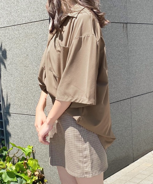 apres jour(アプレジュール)の「ポケット付きルーズシャツ【ZOZOTOWN限定アイテム】(シャツ/ブラウス・レディース・グリーン/ライトベージュ/モカ・フリー/X-LARGE)」の10枚目の写真