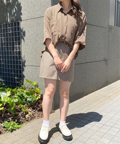 apres jour(アプレジュール)の「ポケット付きルーズシャツ【ZOZOTOWN限定アイテム】(シャツ/ブラウス・レディース・グリーン/ライトベージュ/モカ・フリー/X-LARGE)」の13枚目の写真