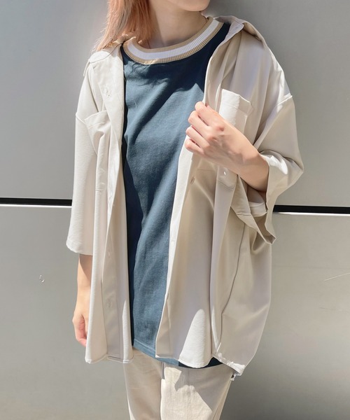 apres jour(アプレジュール)の「ポケット付きルーズシャツ【ZOZOTOWN限定アイテム】(シャツ/ブラウス・レディース・グリーン/ライトベージュ/モカ・フリー/X-LARGE)」の11枚目の写真