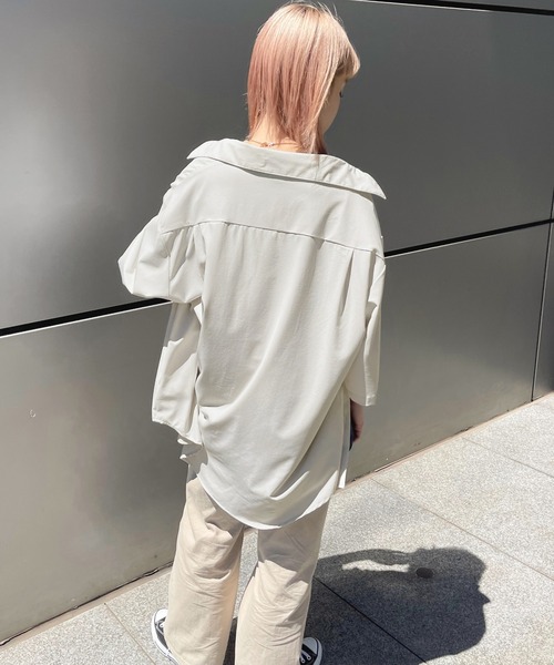 apres jour(アプレジュール)の「ポケット付きルーズシャツ【ZOZOTOWN限定アイテム】(シャツ/ブラウス・レディース・グリーン/ライトベージュ/モカ・フリー/X-LARGE)」の14枚目の写真