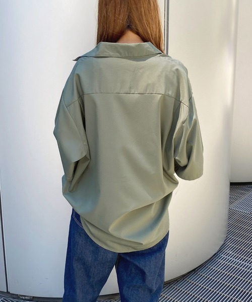 apres jour(アプレジュール)の「ポケット付きルーズシャツ【ZOZOTOWN限定アイテム】(シャツ/ブラウス・レディース・グリーン/ライトベージュ/モカ・フリー/X-LARGE)」の21枚目の写真