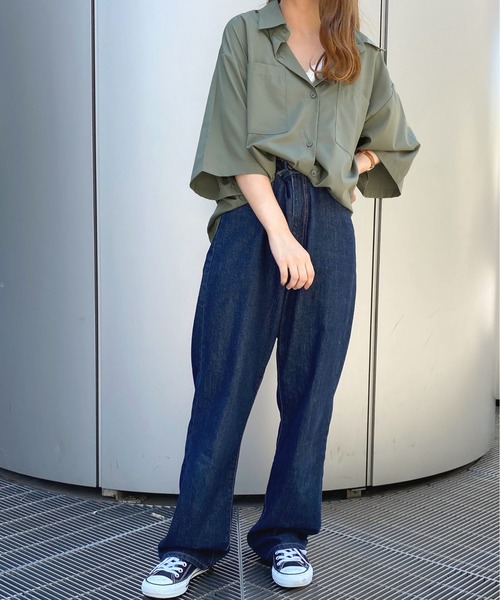 apres jour(アプレジュール)の「ポケット付きルーズシャツ【ZOZOTOWN限定アイテム】(シャツ/ブラウス・レディース・グリーン/ライトベージュ/モカ・フリー/X-LARGE)」の9枚目の写真