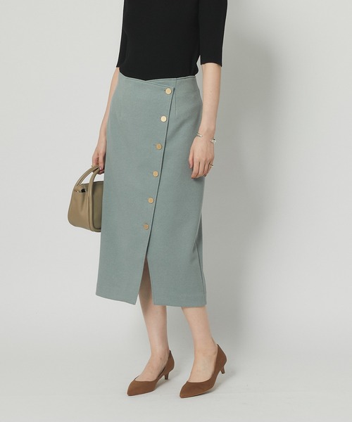 RIVE DROITE（リヴドロワ）の「女らしさを盛り上げる　ブークレボタンスカート（スカート・レディース・ミント/ピンク・36/38）」の12枚目の写真