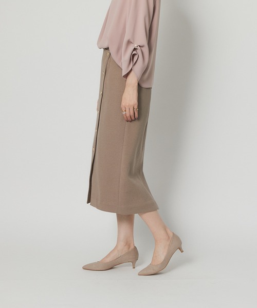 RIVE DROITE（リヴドロワ）の「女らしさを盛り上げる　ブークレボタンスカート（スカート・レディース・ミント/ピンク・36/38）」の14枚目の写真