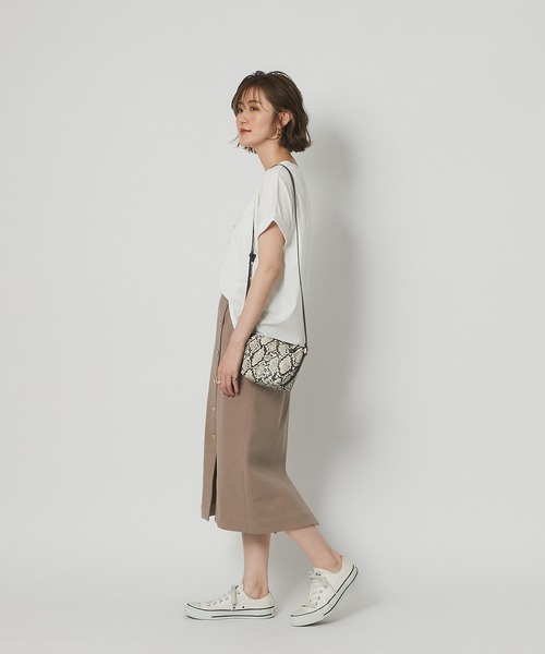 RIVE DROITE（リヴドロワ）の「女らしさを盛り上げる　ブークレボタンスカート（スカート・レディース・ミント/ピンク・36/38）」の8枚目の写真