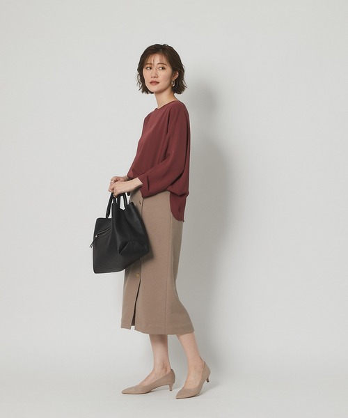 RIVE DROITE（リヴドロワ）の「女らしさを盛り上げる　ブークレボタンスカート（スカート・レディース・ミント/ピンク・36/38）」の15枚目の写真