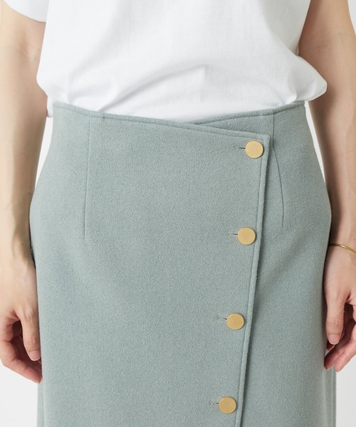 RIVE DROITE（リヴドロワ）の「女らしさを盛り上げる　ブークレボタンスカート（スカート・レディース・ミント/ピンク・36/38）」の21枚目の写真
