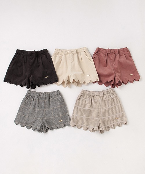 petit main（プティマイン）の「【リンク】スカラップショートパンツ（その他パンツ・キッズ・ライトベージュ/チャコール/チェリーピンク/ブラック/アイボリー・80ｃｍ/110cm/120cm/100cm/130cm/90cm）」の8枚目の写真