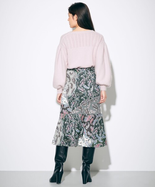 GRACE CONTINENTAL(グレースコンチネンタル)の「アンゴラタック袖ニットトップ(ニット/セーター・レディース・ブラック/ボルドー/ピンク・36)」の19枚目の写真