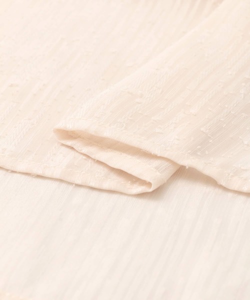 KBF+（ケービーエフプラス）の「KBF+　シアーフリルブラウス∴（シャツ/ブラウス・レディース・ネイビー/ホワイト系その他/ピンク系その他・ONE）」の14枚目の写真