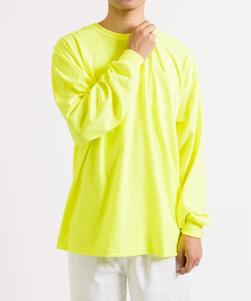 GILDAN（ギルダン）の「【GILDAN】 6.0 oz ウルトラコットン胸ポケットロングスリーブTシャツ 長袖無地ロンT GL2410 MURS（Tシャツ/カットソー・メンズ・ブラック/グレー/ライトグリーン/ネイビー/オレンジ/ホワイト・M/L/S/XL/2XL）」の22枚目の写真