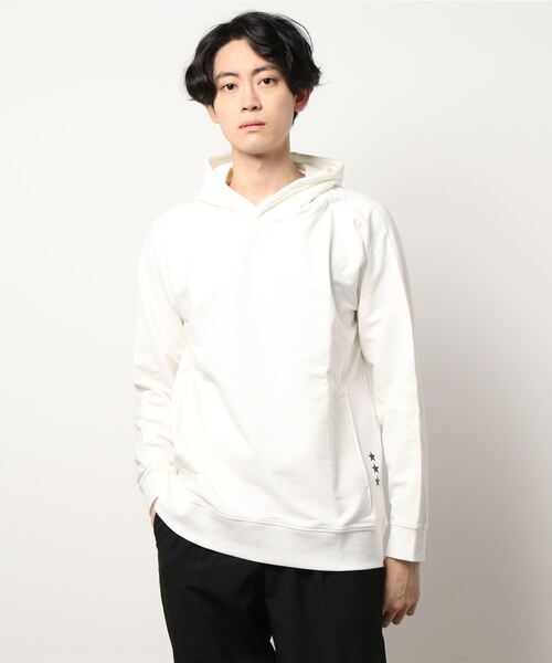 CUSTOM CULTURE（カスタムカルチャー）の「【CUSTOM CULTURE】 24GGストレッチ裏毛 プルオーバーパーカー（パーカー・メンズ・ブラック/ホワイト系1/トップグレー・2/3/4）」の2枚目の写真