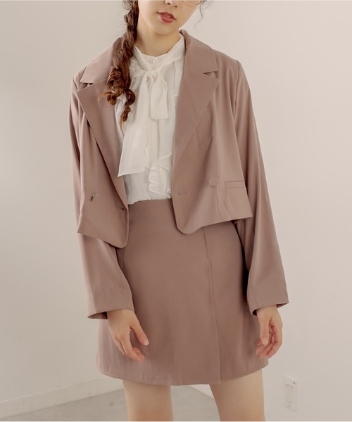 OLIVE des OLIVE（オリーブデオリーブ）の「ショコララッピングミニスカート（スカート・レディース・キャメル/ブラウン/ダークブラウン/ピンクベージュ・FREE）」の5枚目の写真