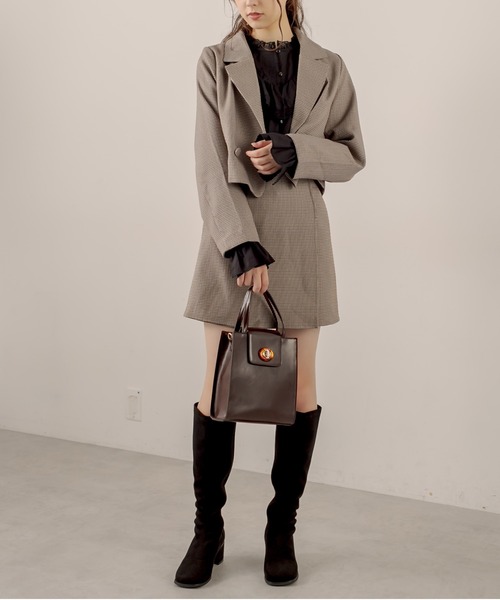 OLIVE des OLIVE（オリーブデオリーブ）の「ショコララッピングミニスカート（スカート・レディース・キャメル/ブラウン/ダークブラウン/ピンクベージュ・FREE）」の19枚目の写真