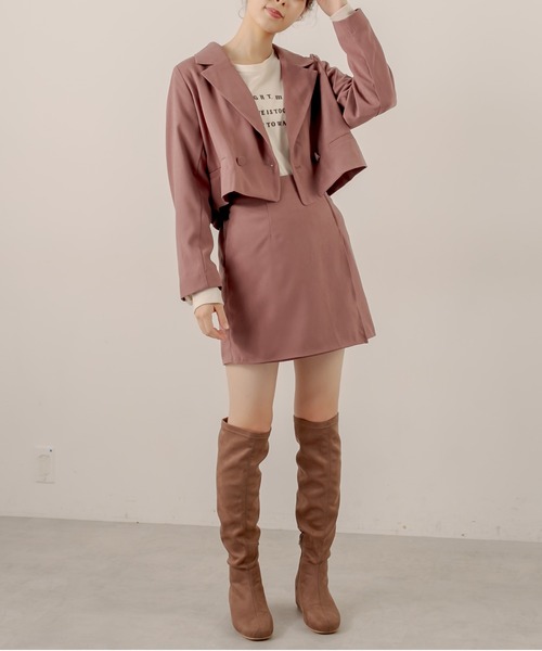 OLIVE des OLIVE（オリーブデオリーブ）の「ショコララッピングミニスカート（スカート・レディース・キャメル/ブラウン/ダークブラウン/ピンクベージュ・FREE）」の16枚目の写真